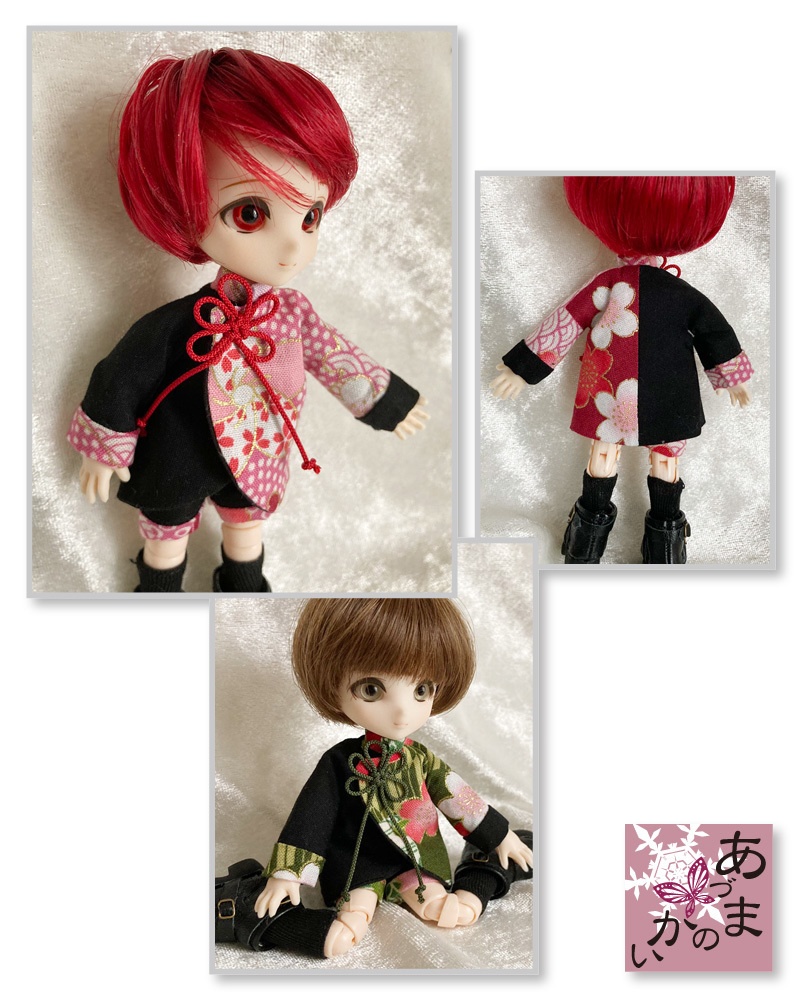 オビツ11サイズ 和柄チャイナ(桜)