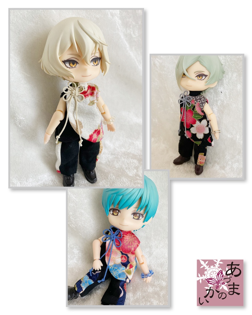 ねんどーるサイズ 和柄チャイナ(紐)