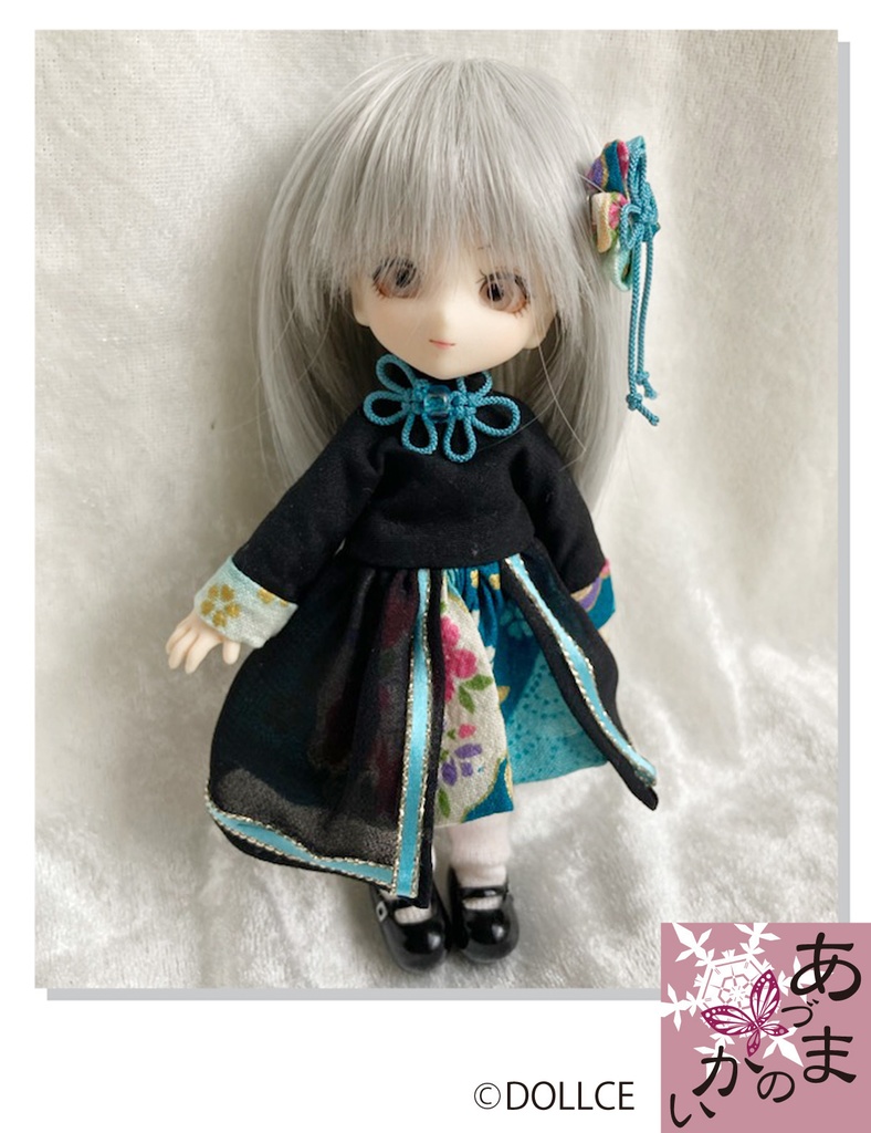 オビツ11・ねんどーる 和柄シフォンワンピ