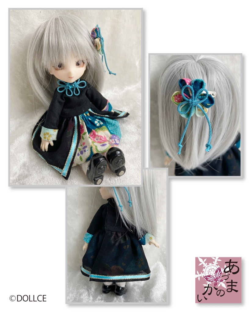 オビツ11・ねんどーる 和柄シフォンワンピ