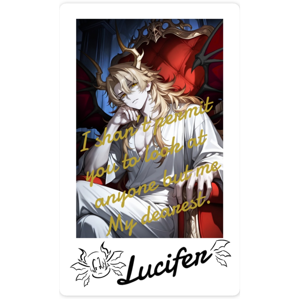 チェキ風スマホステッカー【ルシファー】