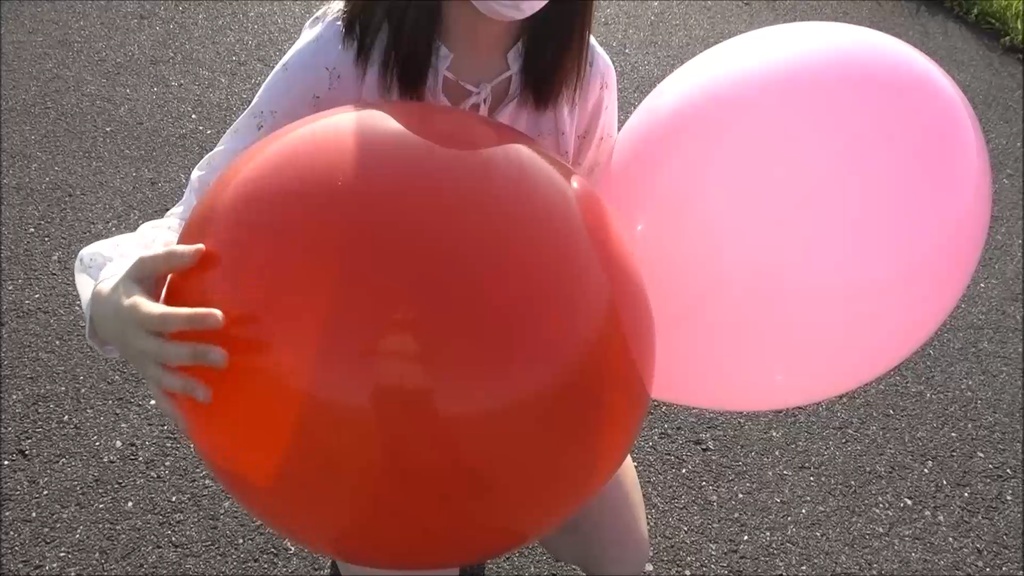 【ふうせんのねこ】『Rちゃんの屋外でふうせん遊び&車内でPOP』