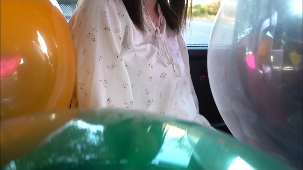 【ふうせんのねこ】『Rちゃんの屋外でふうせん遊び&車内でPOP』