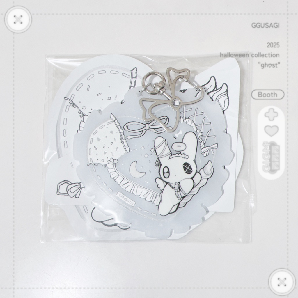 ("gh♡st")アクリルキーホルダー+ステッカー2枚セット(halloween collection)