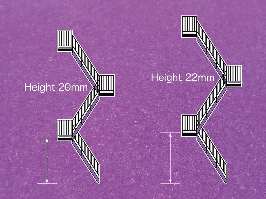 1:150スケールの非常階段 Fire Escape