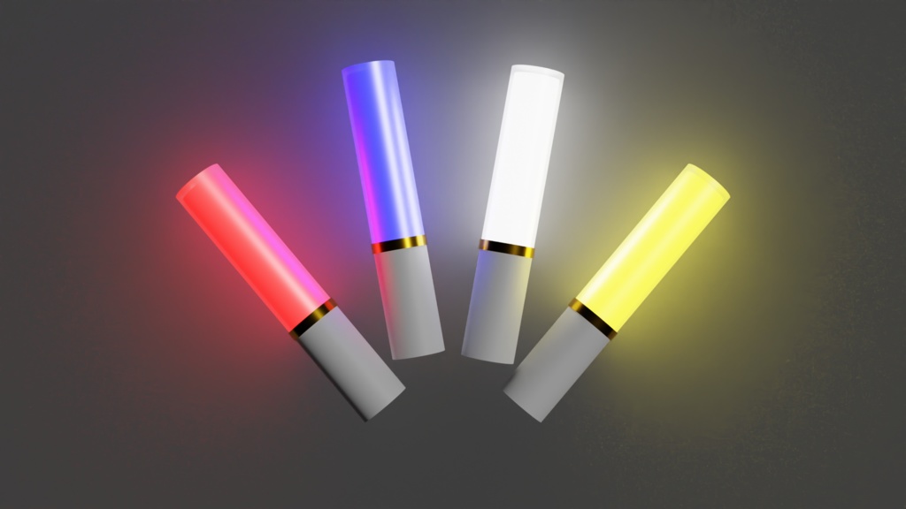 音楽ライブグッズ(ペンライト)3Dモデル【無料あり】