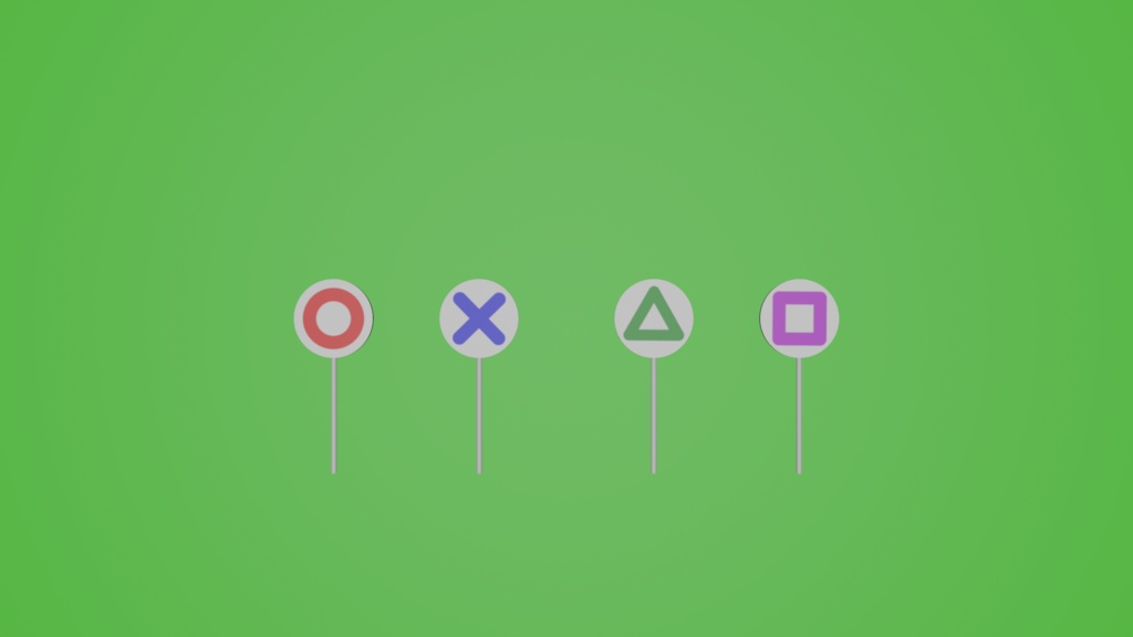 クイズ用3Dモデル+旗