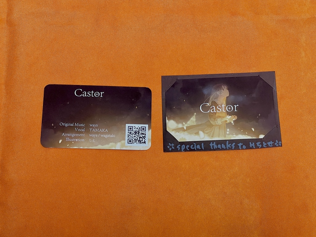 「Castor / ways 」YAMAKAカバーアレンジ音源 ダウンロードカードタイプ