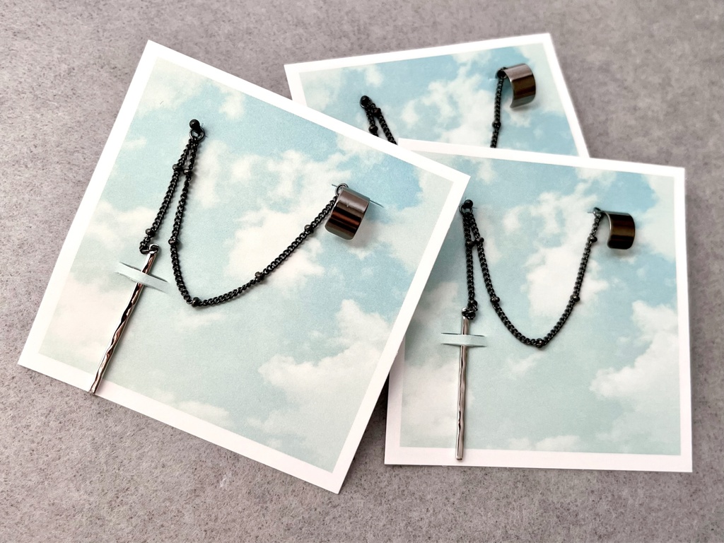 笹貫イメージ【A】イヤーカフ付ピアス