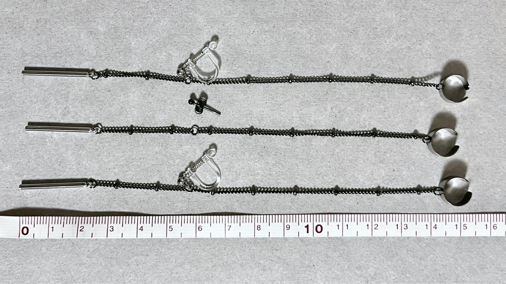 笹貫イメージ【B】イヤーカフ付イヤリング