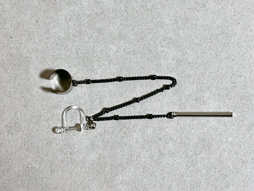 笹貫イメージ【B】イヤーカフ付イヤリング