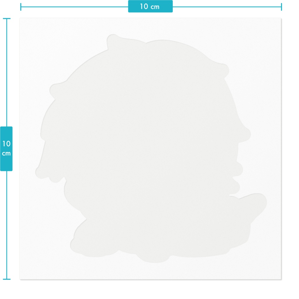 寝そべり淋音ステッカー(白フチ)
