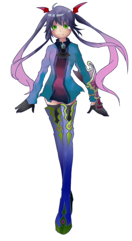 ツインテールの女の子の立ち絵