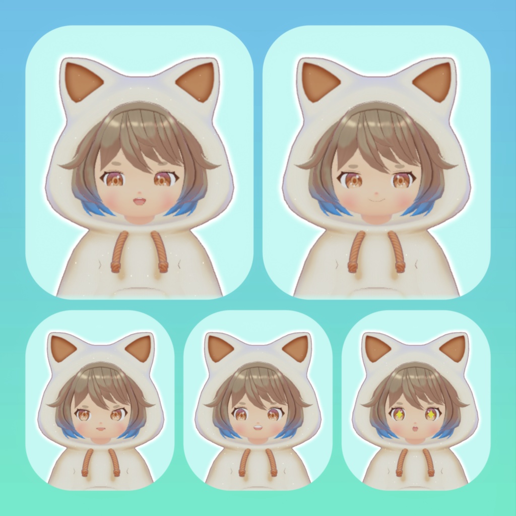 【VRC、VRM対応アバター】真白大福