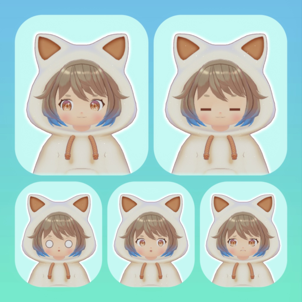 【VRC、VRM対応アバター】真白大福