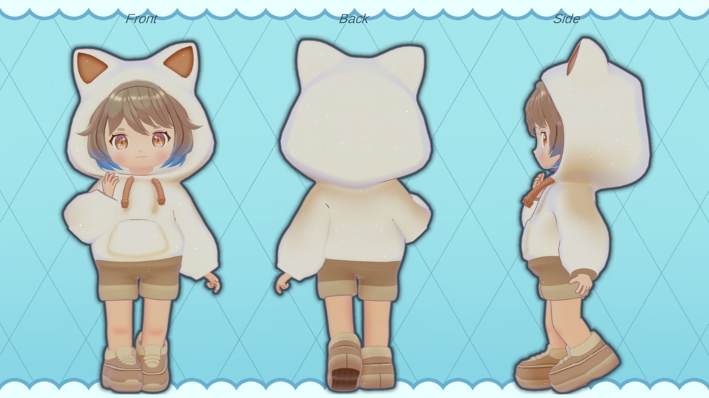 【VRC、VRM対応アバター】真白大福