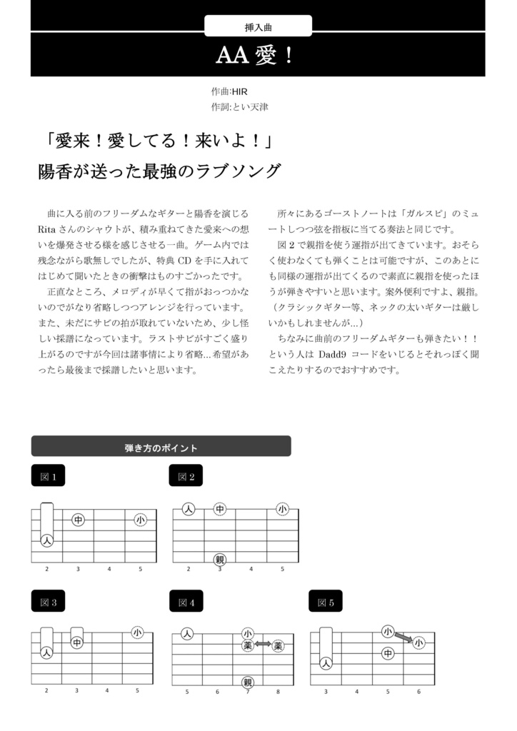 ソロギターのためのユリトピア  『屋上の百合霊さん』ギター曲集