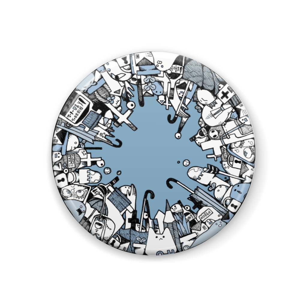 Nanonの缶バッジ Blue