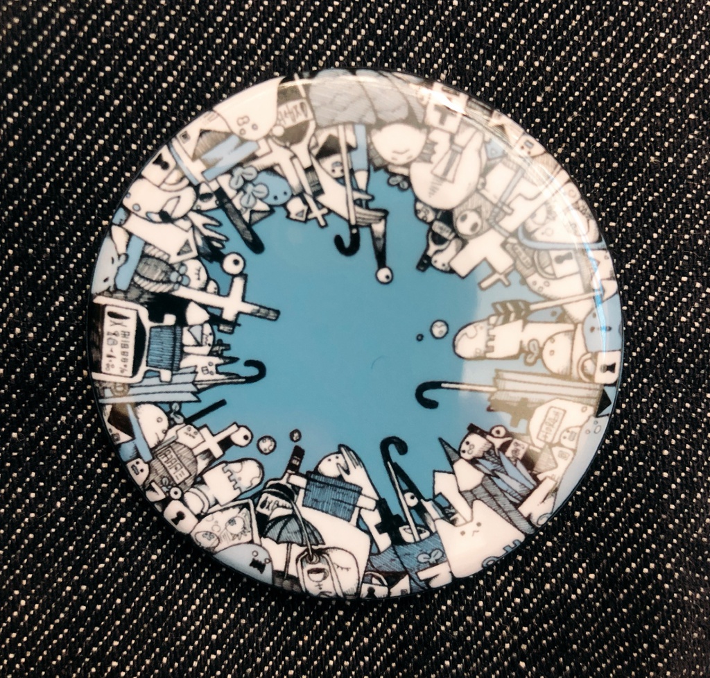 Nanonの缶バッジ Blue