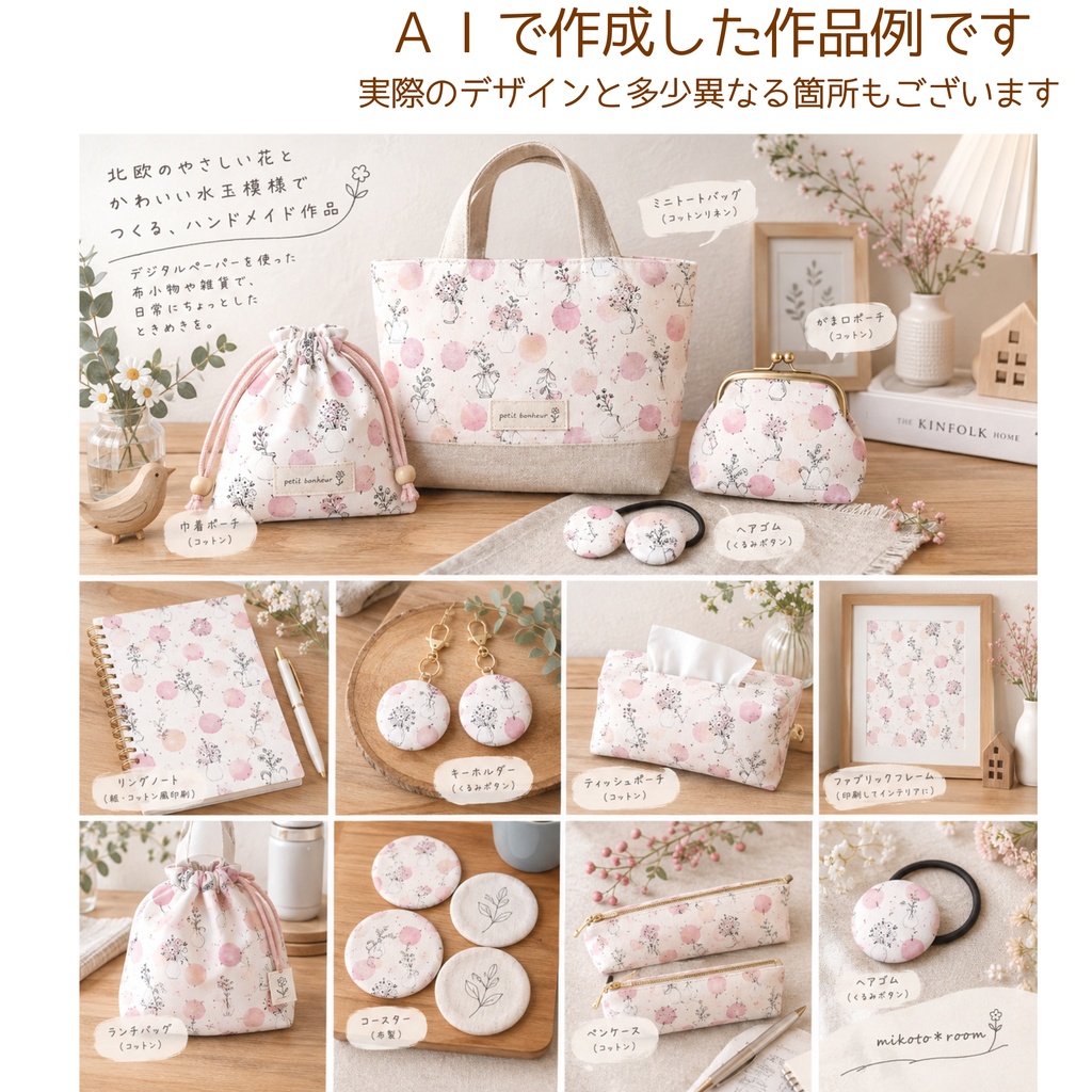 *北欧風*水彩タッチ デジタルペーパー3枚set