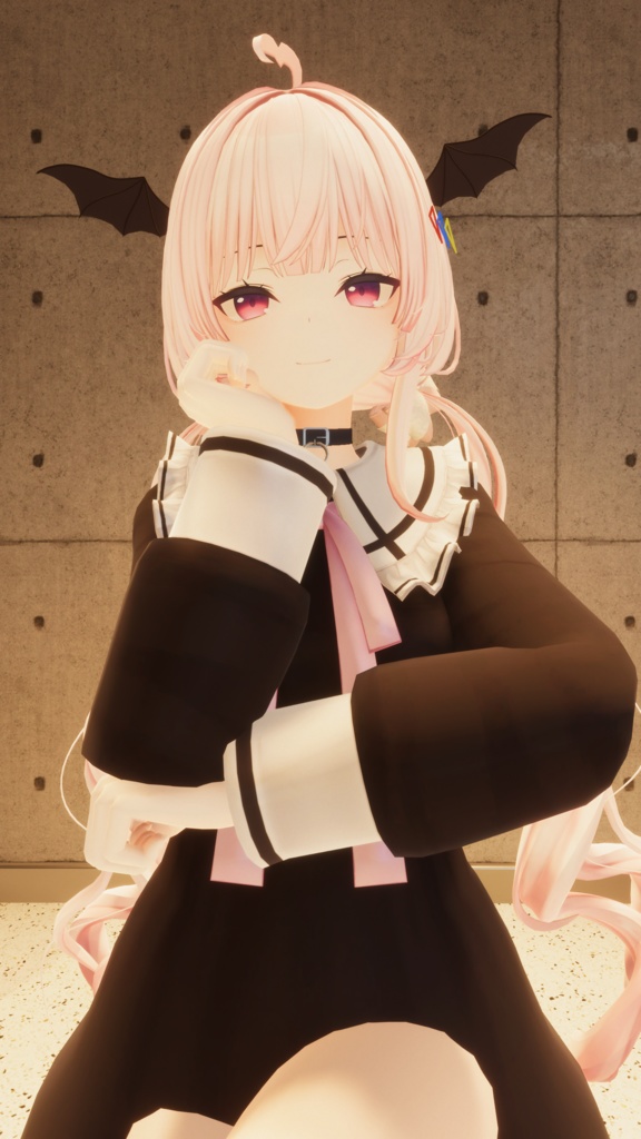 【VRChat想定】ぴょこぴょこコウモリ羽根🦇