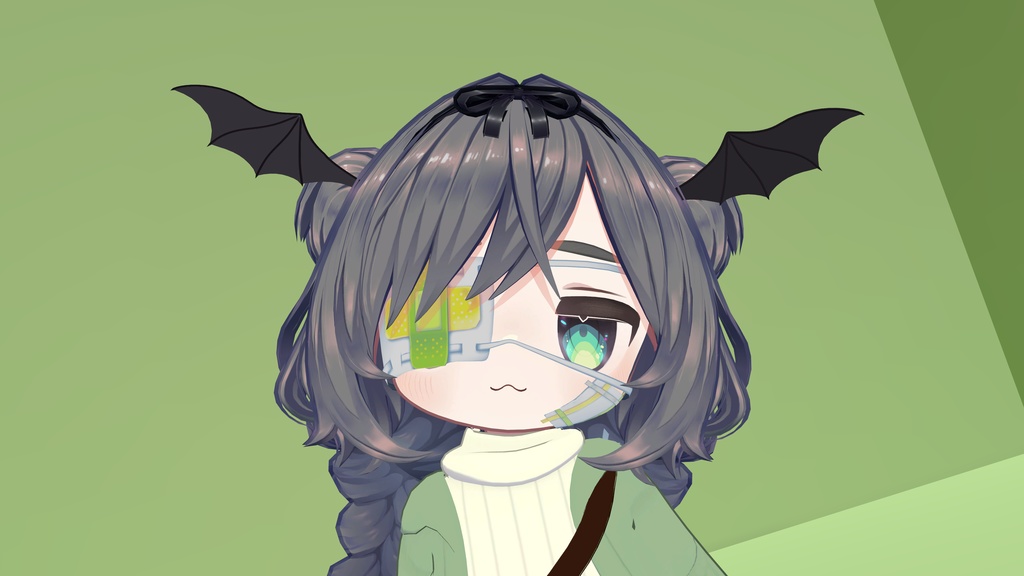 【VRChat想定】ぴょこぴょこコウモリ羽根🦇
