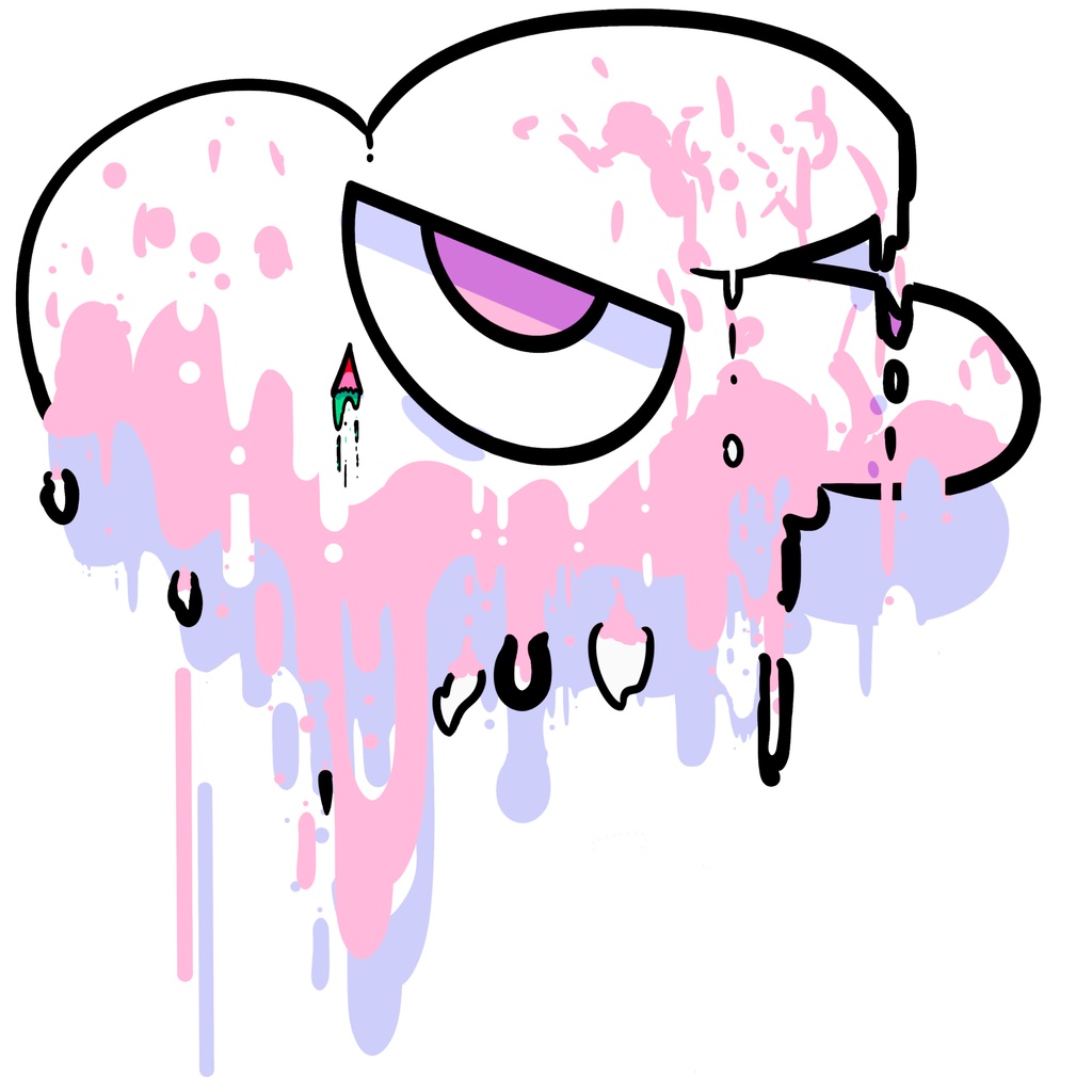 溶けちゃいステッカー