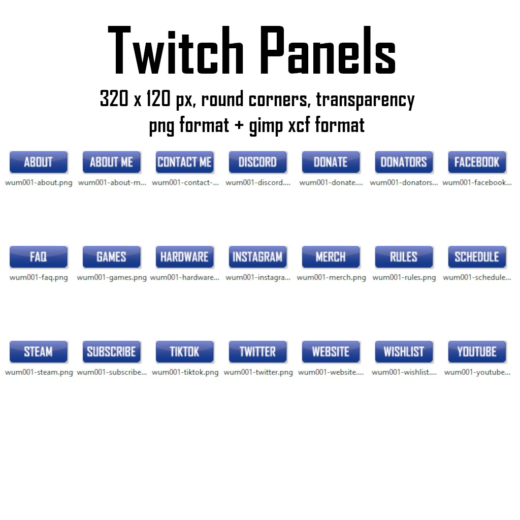 Twitch Panel Set