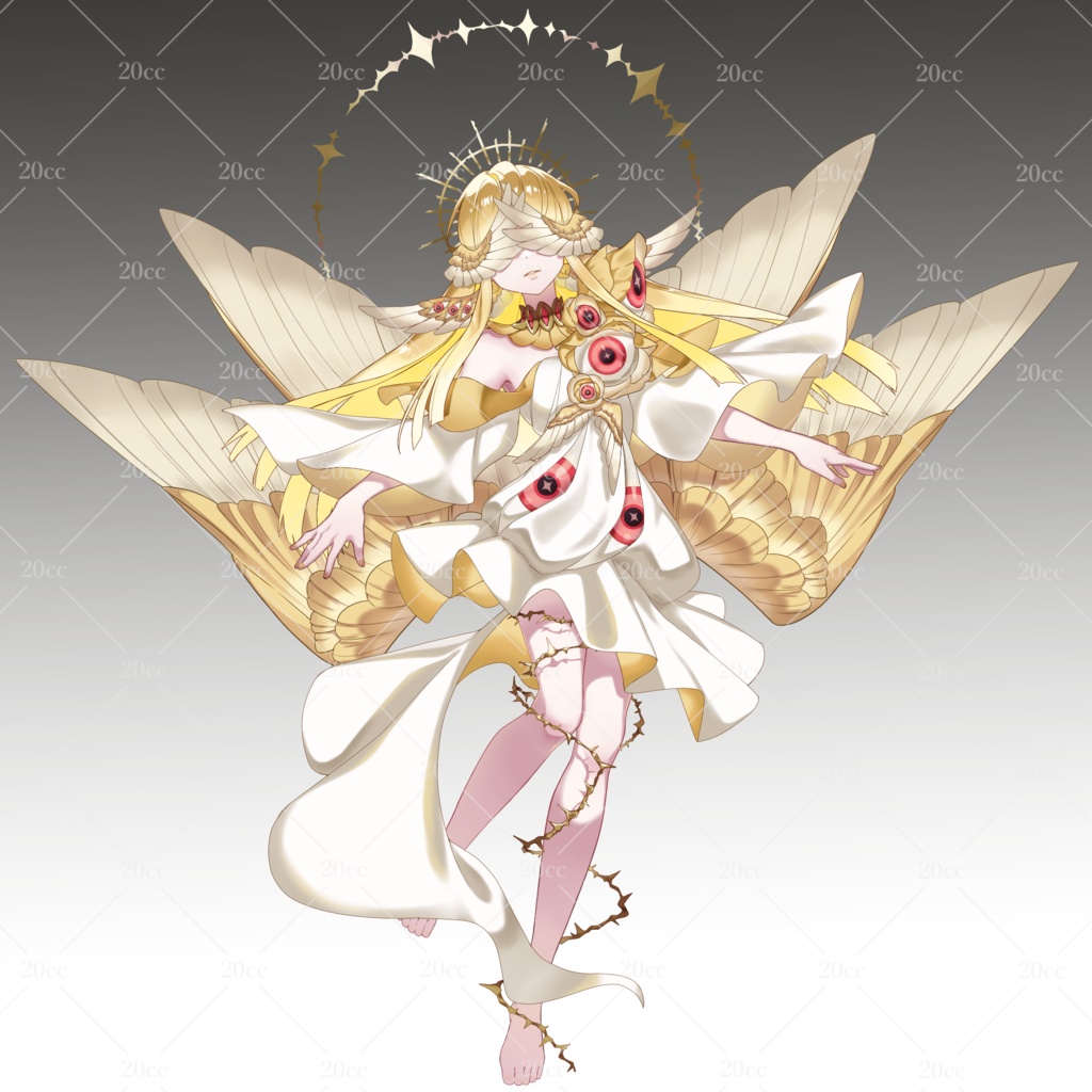 【立ち絵素材05】表情7種 堕天使っぽい 人外