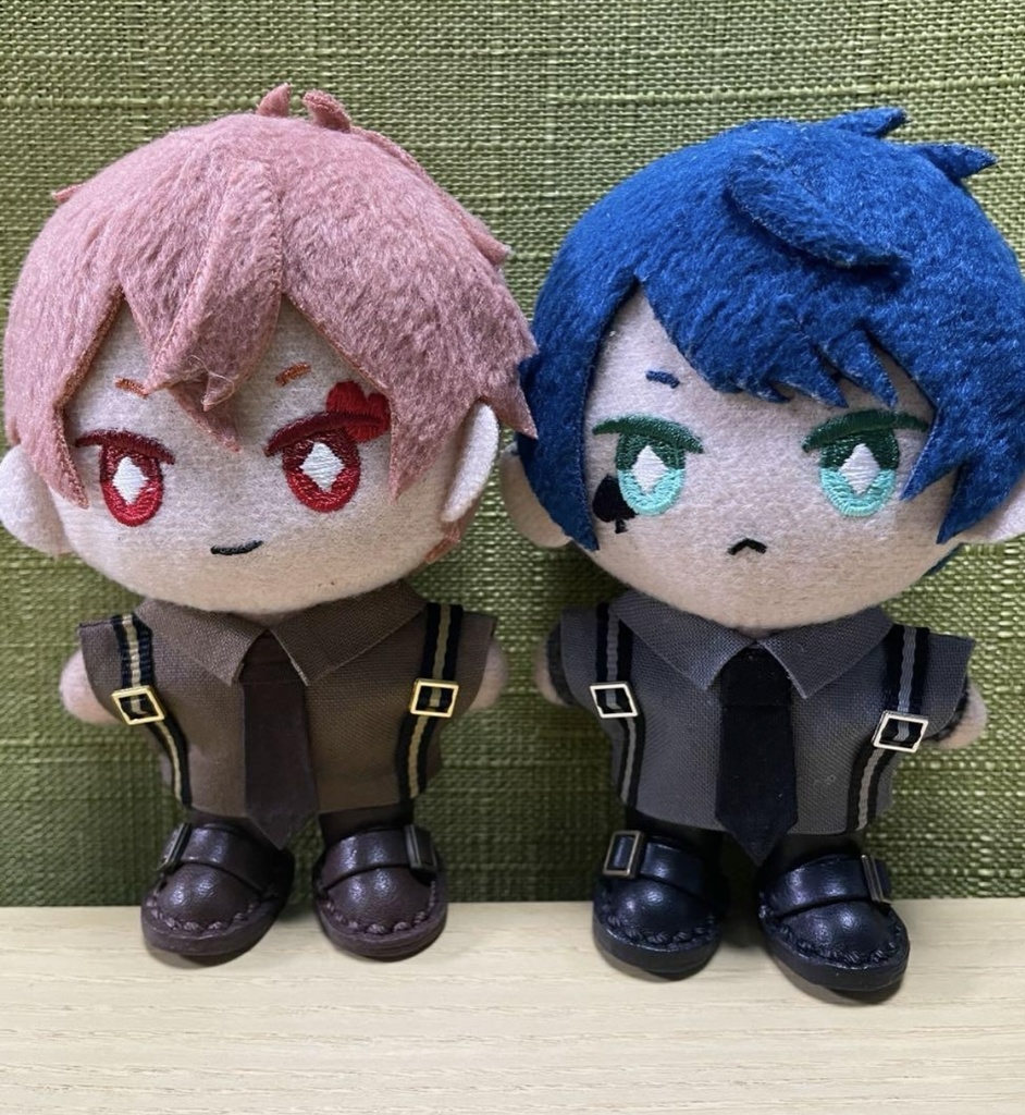 【ぬい服10cm 】ネクタイ付きサスペンダーシャツ