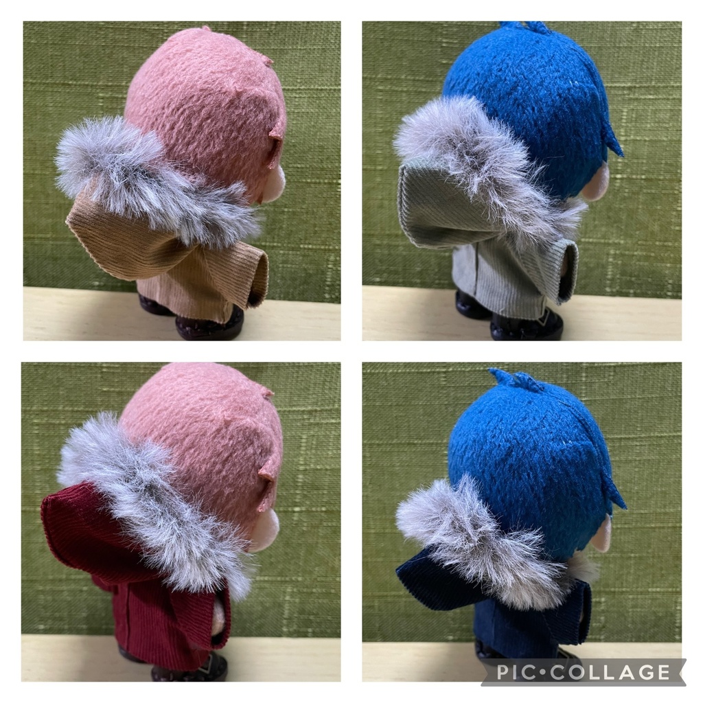 【ぬい服10cm 】コーディロイダッフルコート
