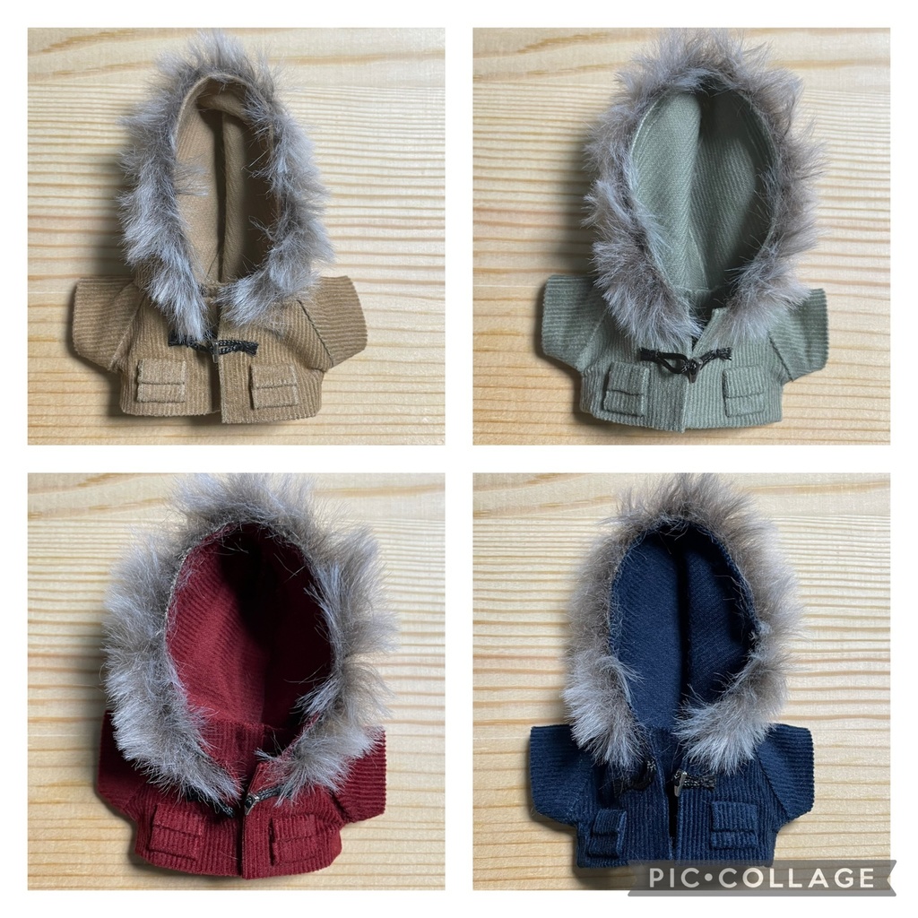 【ぬい服10cm 】コーディロイダッフルコート