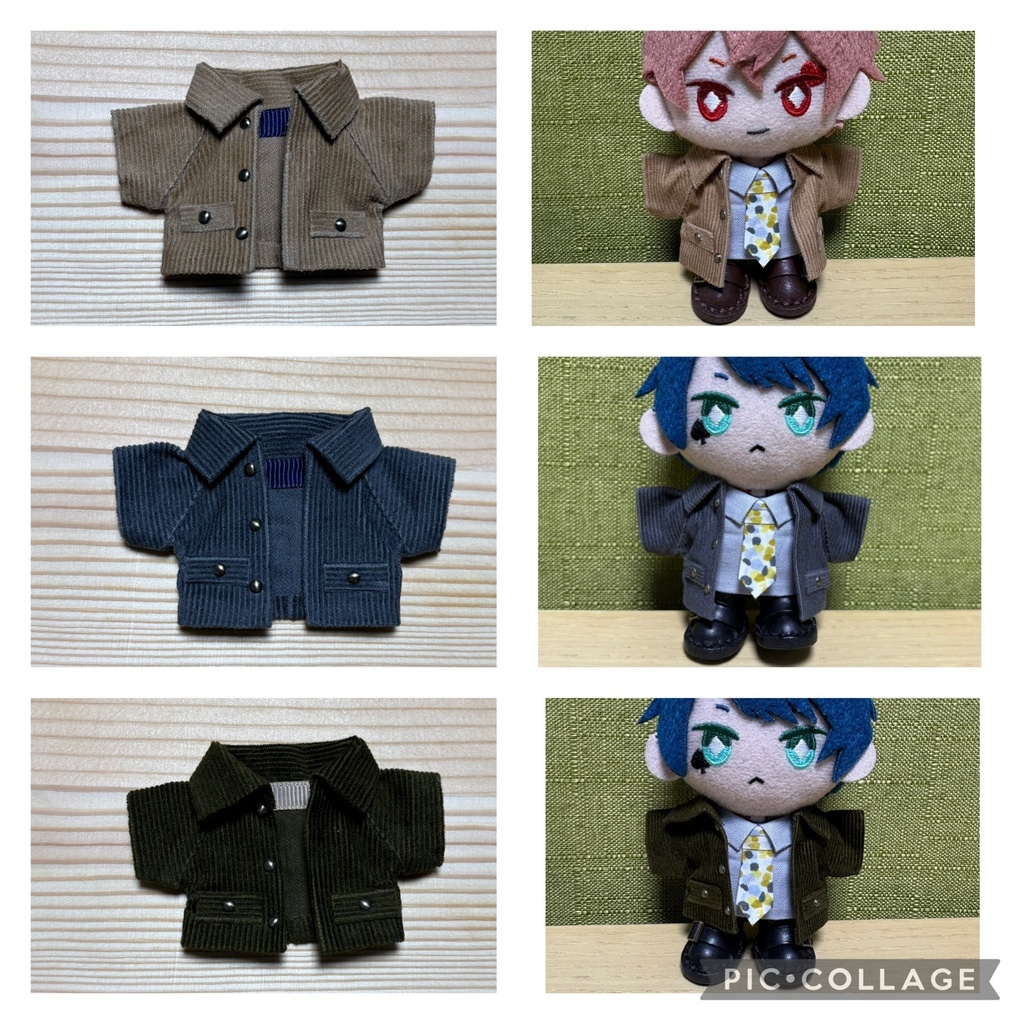 【ぬい服10cm 】 コーディロイコート