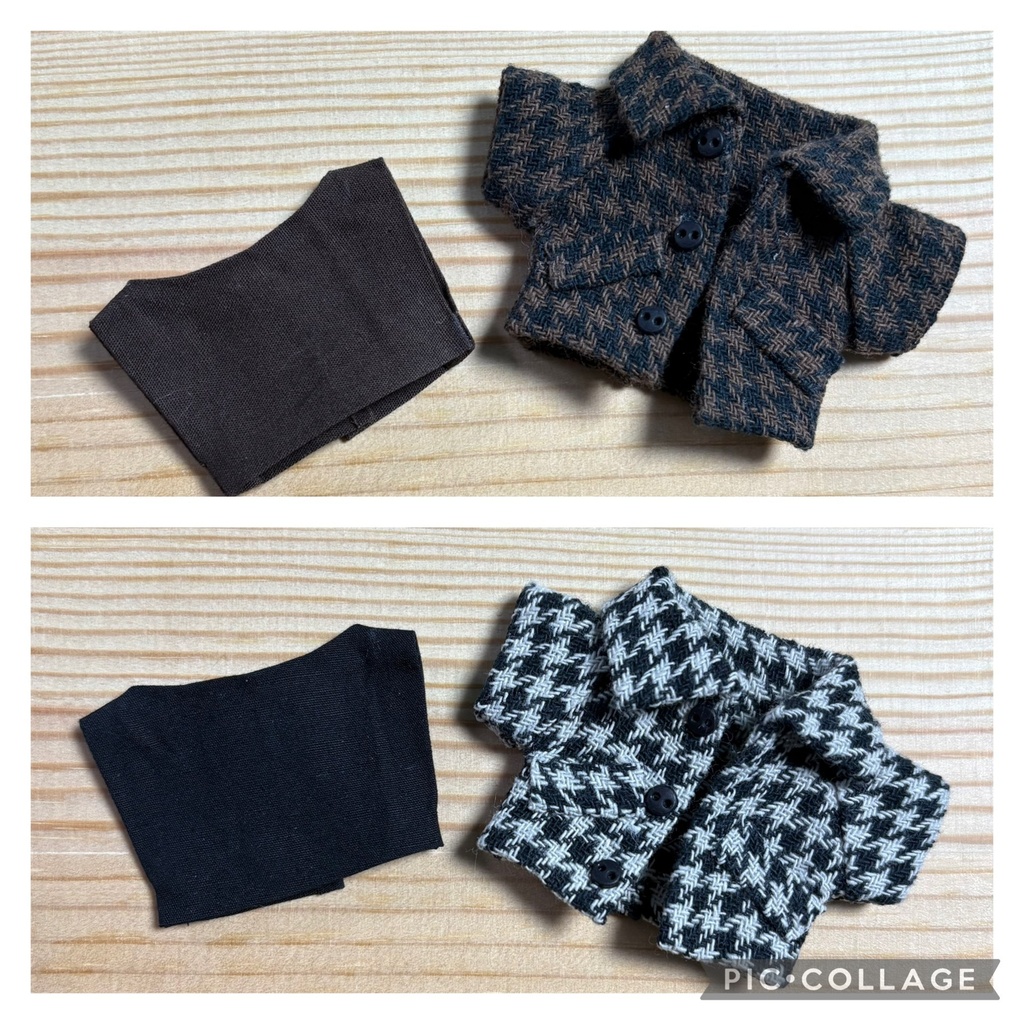 【ぬい服10cm 】 コート＋ノースリーブシャツ