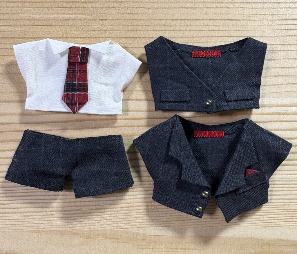 【ぬい服10cm 】着回し スーツ4点セット