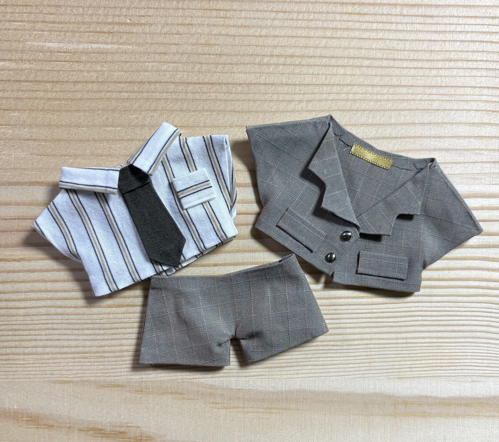 【ぬい服10cm 】 スーツ3点セット