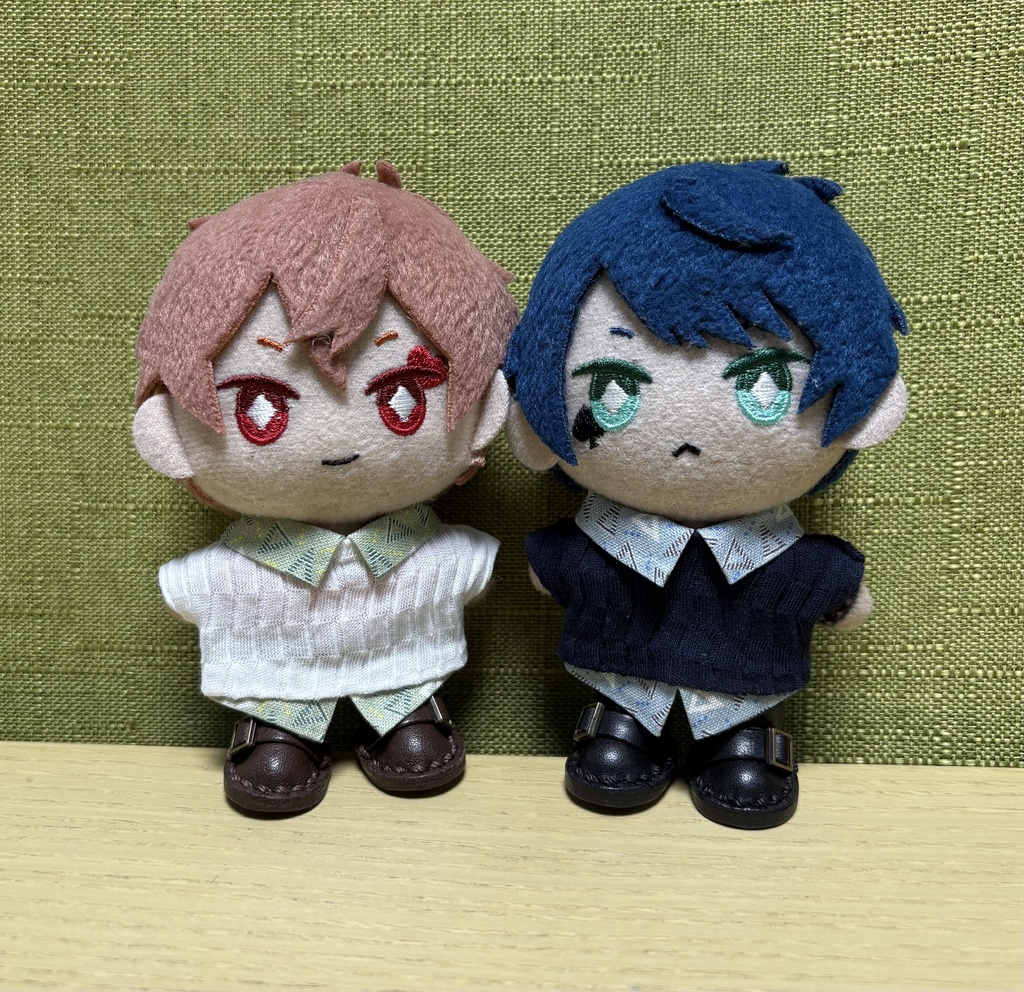 【ぬい服10cm 】 重ね着風ニットシャツ