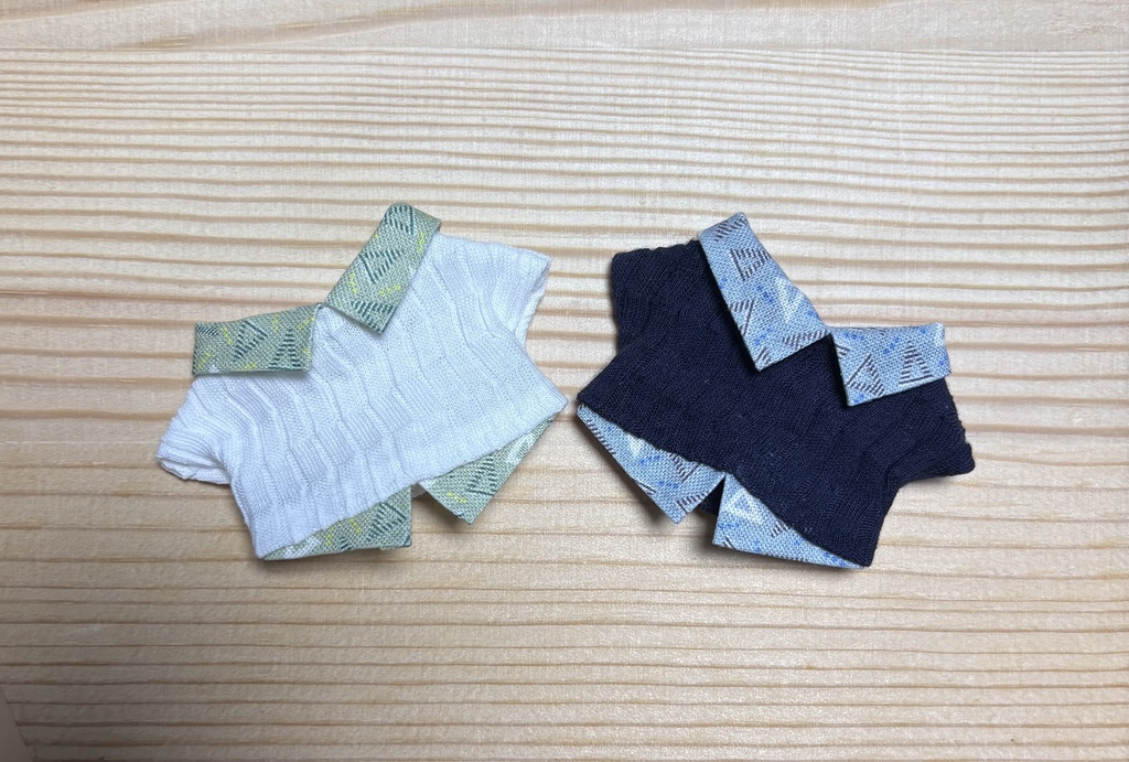 【ぬい服10cm 】 重ね着風ニットシャツ