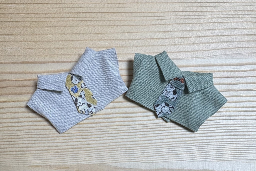 【チビちびぐるみ８㎝】ネクタイ付シャツ