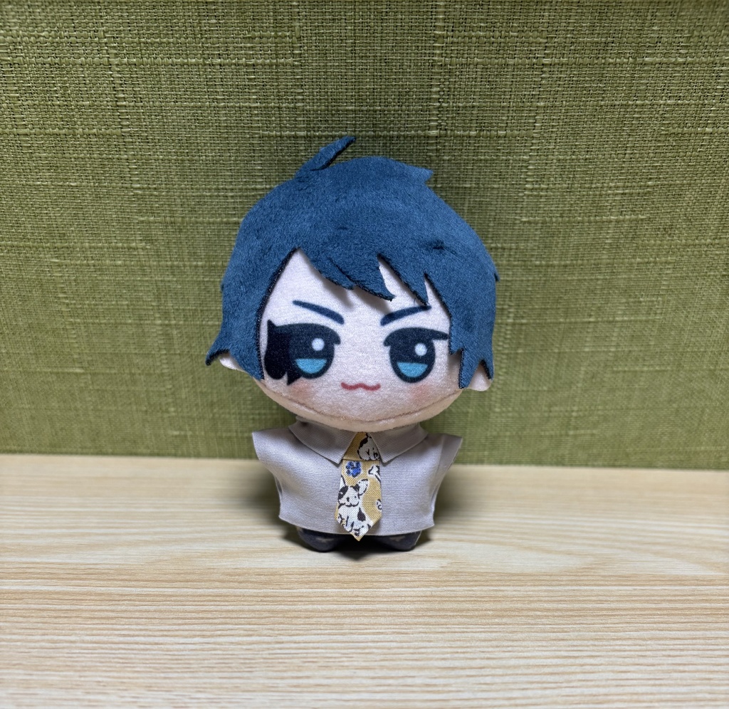 【チビちびぐるみ8㎝】ネクタイ付シャツ