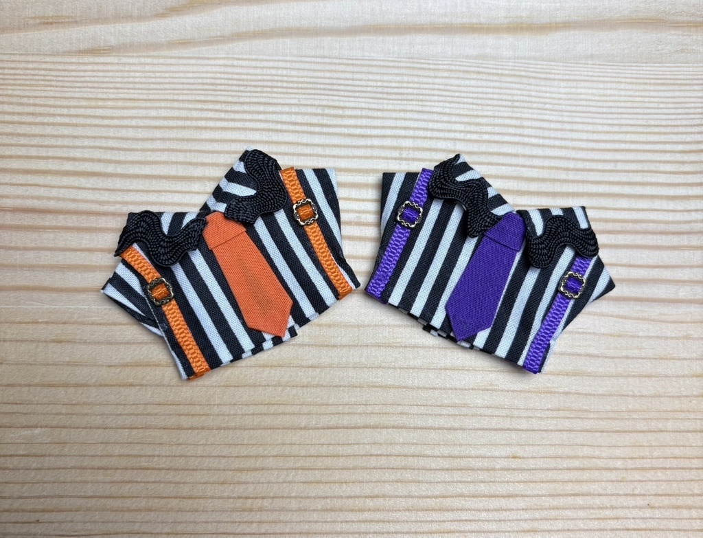 【ぬい服10cm 】 ハロウィン🎃サスペンダー付きシャツ