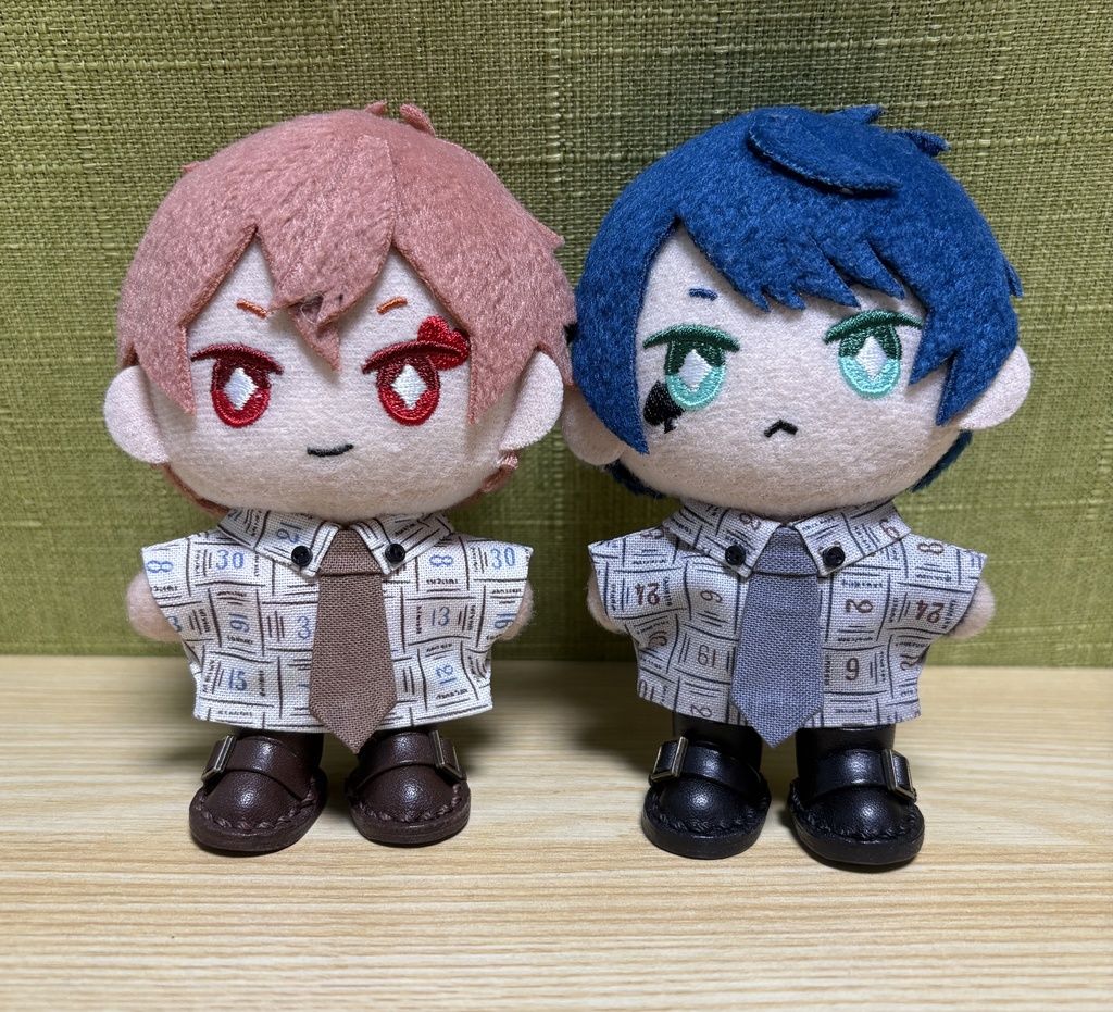 【ぬい服10cm 】ネクタイ付ボタンダウンシャツ