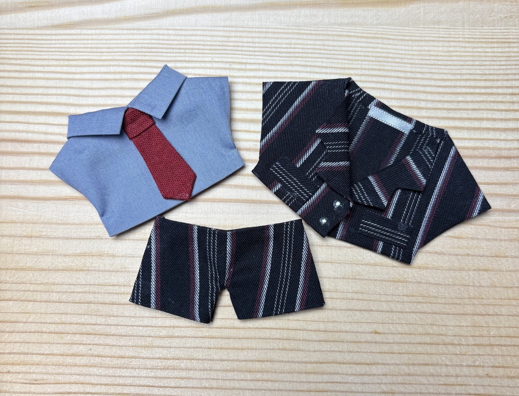 【ぬい服10cm 】スーツ3点セット