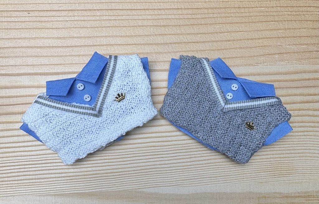 【ぬい服10cm 】ニットベスト+シャツ