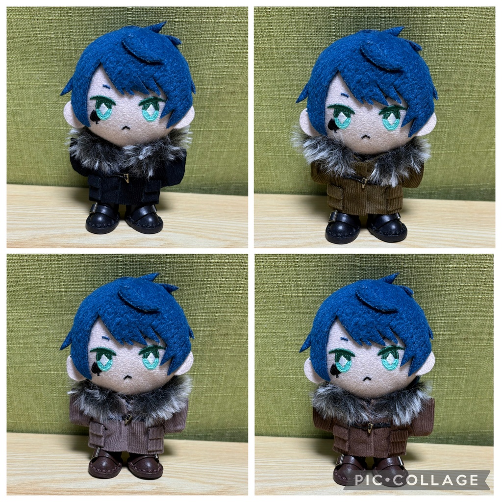 【ぬい服10cm 】コーディロイダッフルコート