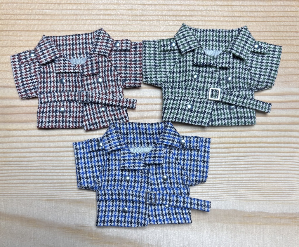 【ぬい服10cm 】 トレンチコート　３色