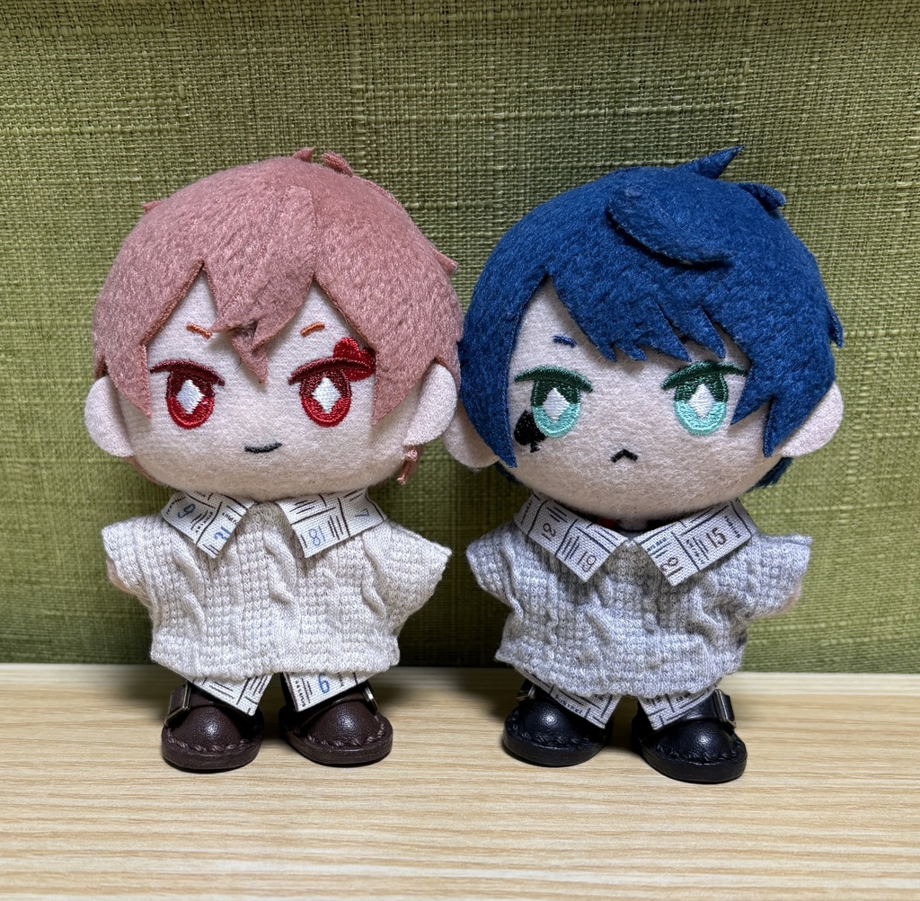 【ぬい服10cm 】 重ね着風ニットシャツ