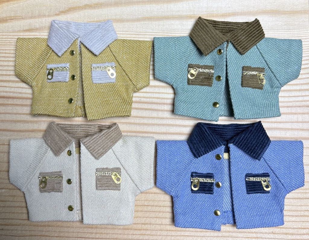 【ぬい服10cm 】 カラージャケット　４色