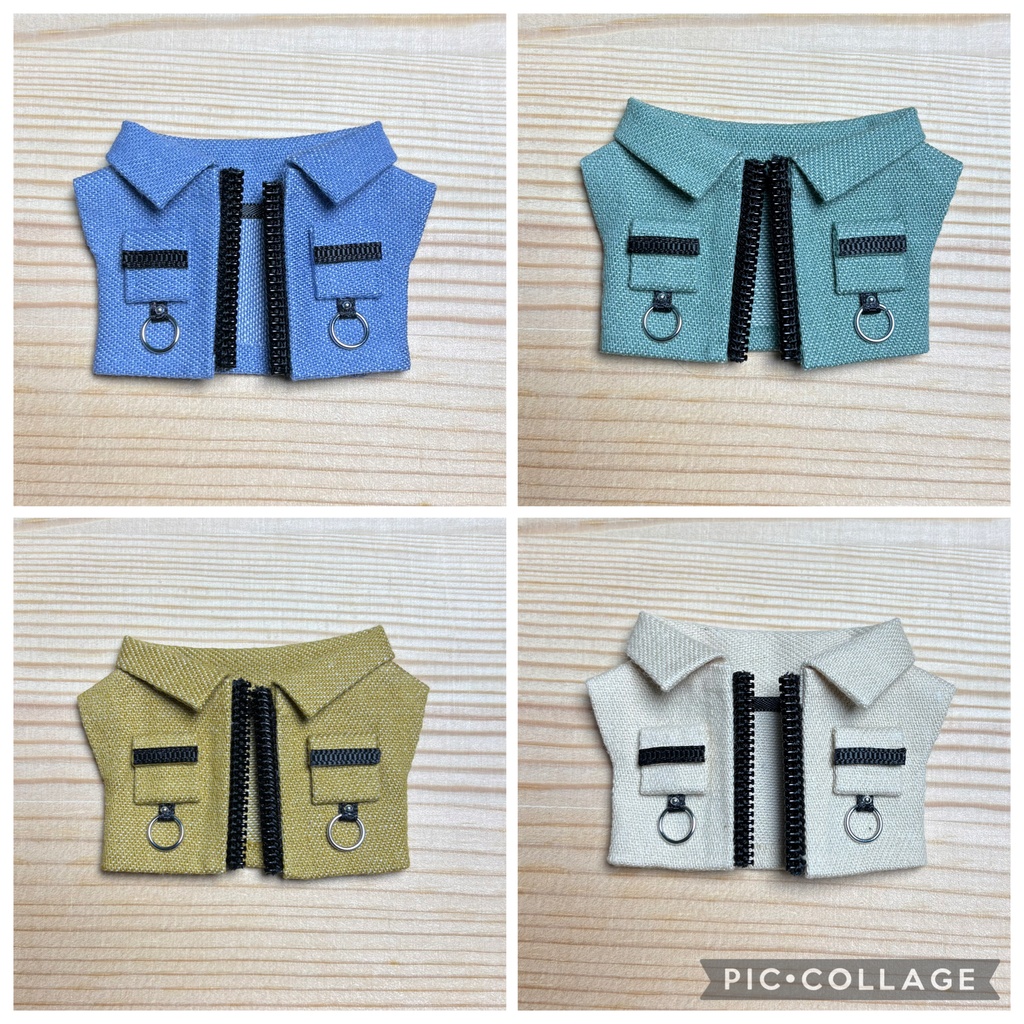 【ちびぐるみ用】ぬい服　カラージャケット／インナーシャツ