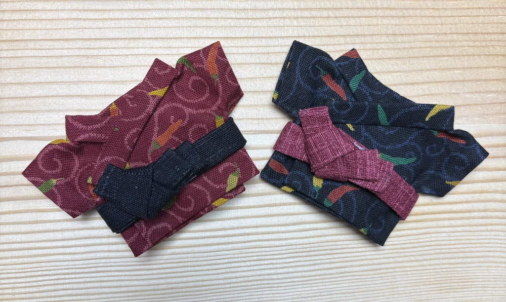 【ぬい服10cm 】唐辛子柄🌶️浴衣セット